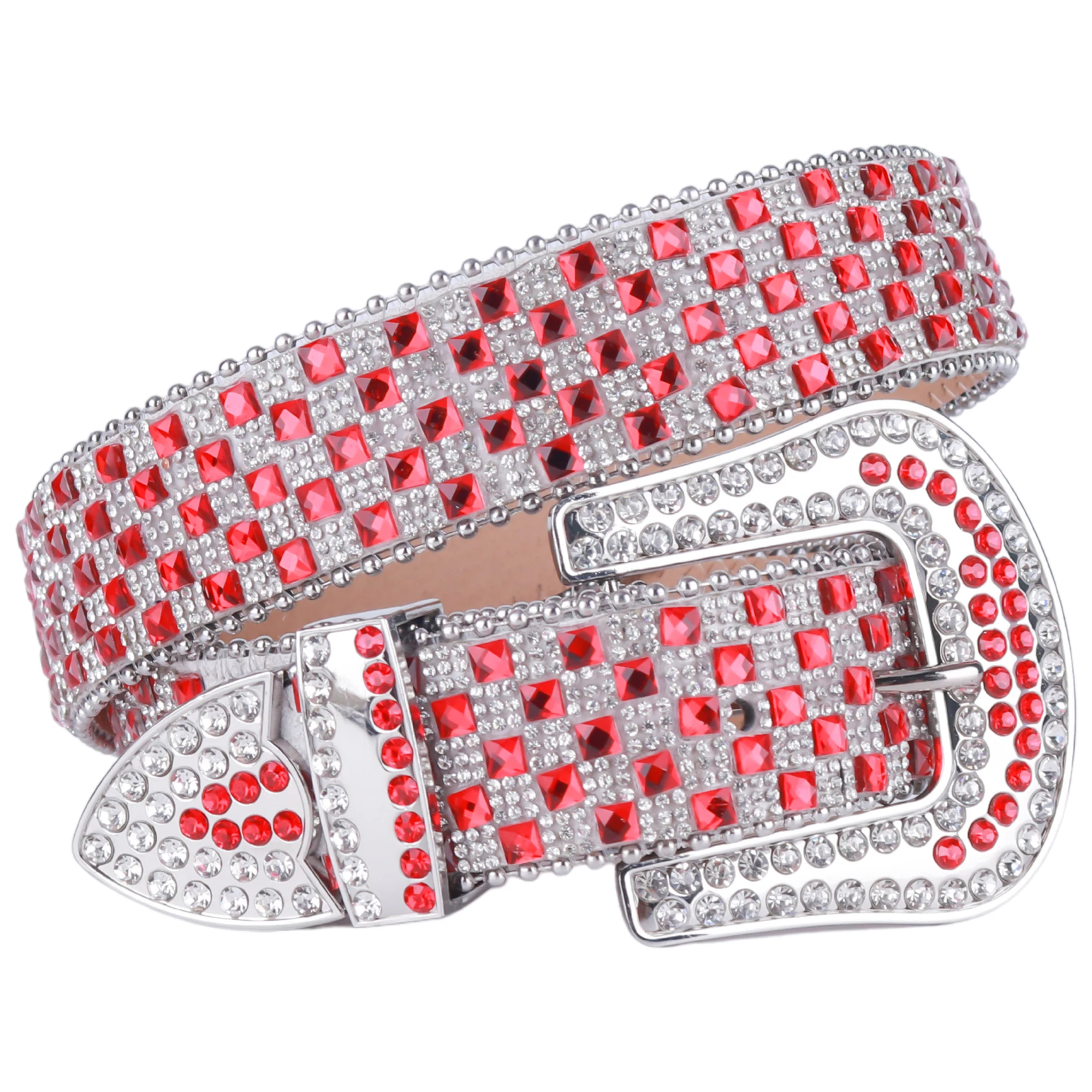 Western Rhinestones Punk Belts For Women Man High Quality Bling Bling Diamond Crystal Studded Belt For Jeans Cowboy Cowgirl