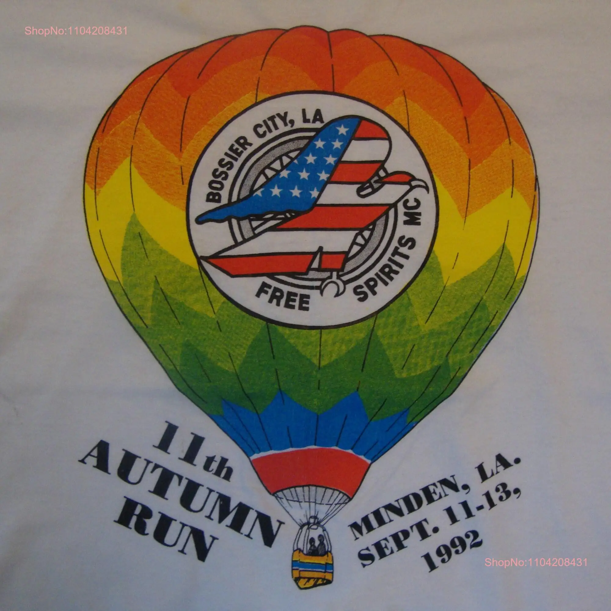 Винтажная белая футболка с воздушным шаром 90-х годов 11 лет длинными или короткими