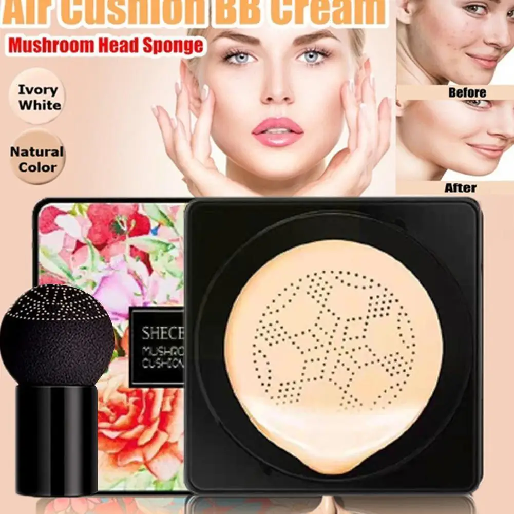 

Bb Air Cushion Face Base Makeup Mushroom Cc Cream Waterproof Whitening Tone Cosmetic Foundation Makeup Concealer Brigh B1r6