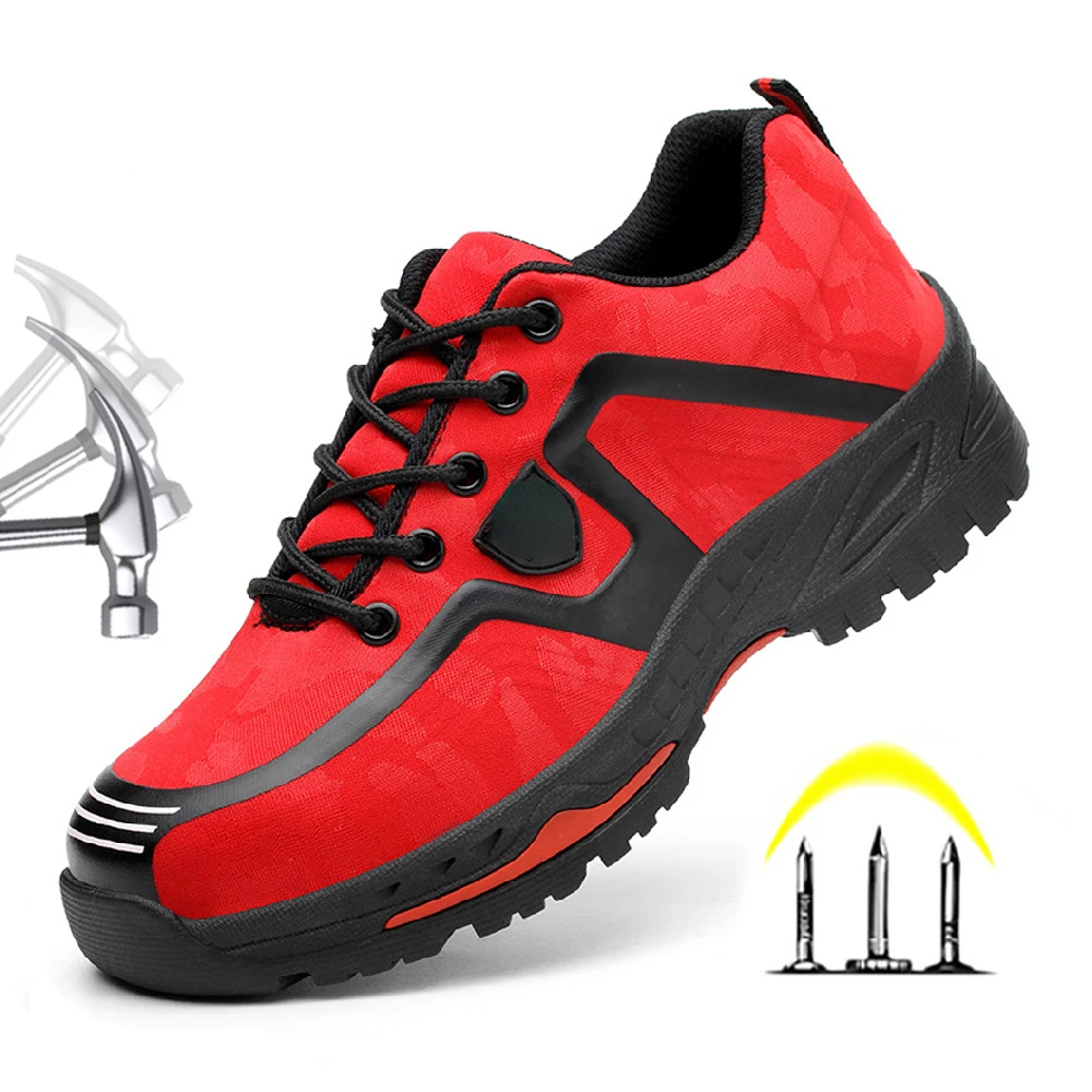 

Safety Shoes Work Sneakers Indestructible Work Safety Boots Anti-smashing Anti-puncture Men Steel Toe Shoes Safty Shoes