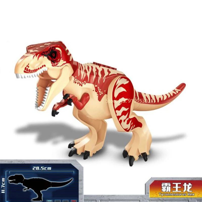Большой динозавр Юрского периода мини-конструктор T-rex Carnotaurus Baryonyx Stygimoloch Velociraptor