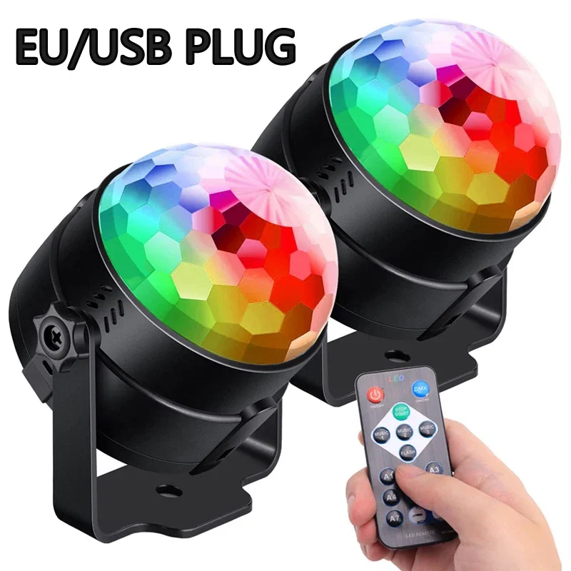 RGB Led Disco Stage Night Light Strobe Lamp for Home KTV Party Club Bar Dance Christmas Gift Lighting Effect Sound-activated