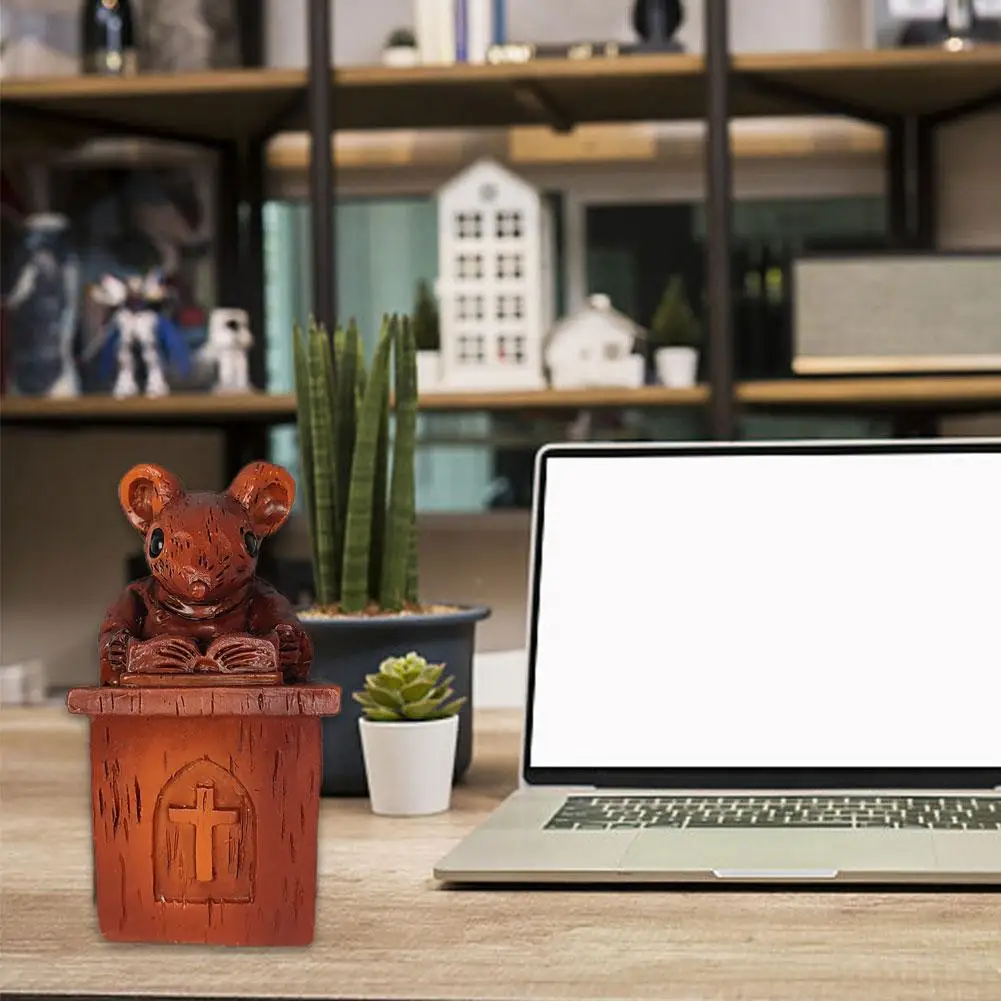 Пастор на церковной мышке поделке для домашнего кабинета гостиной подарок из