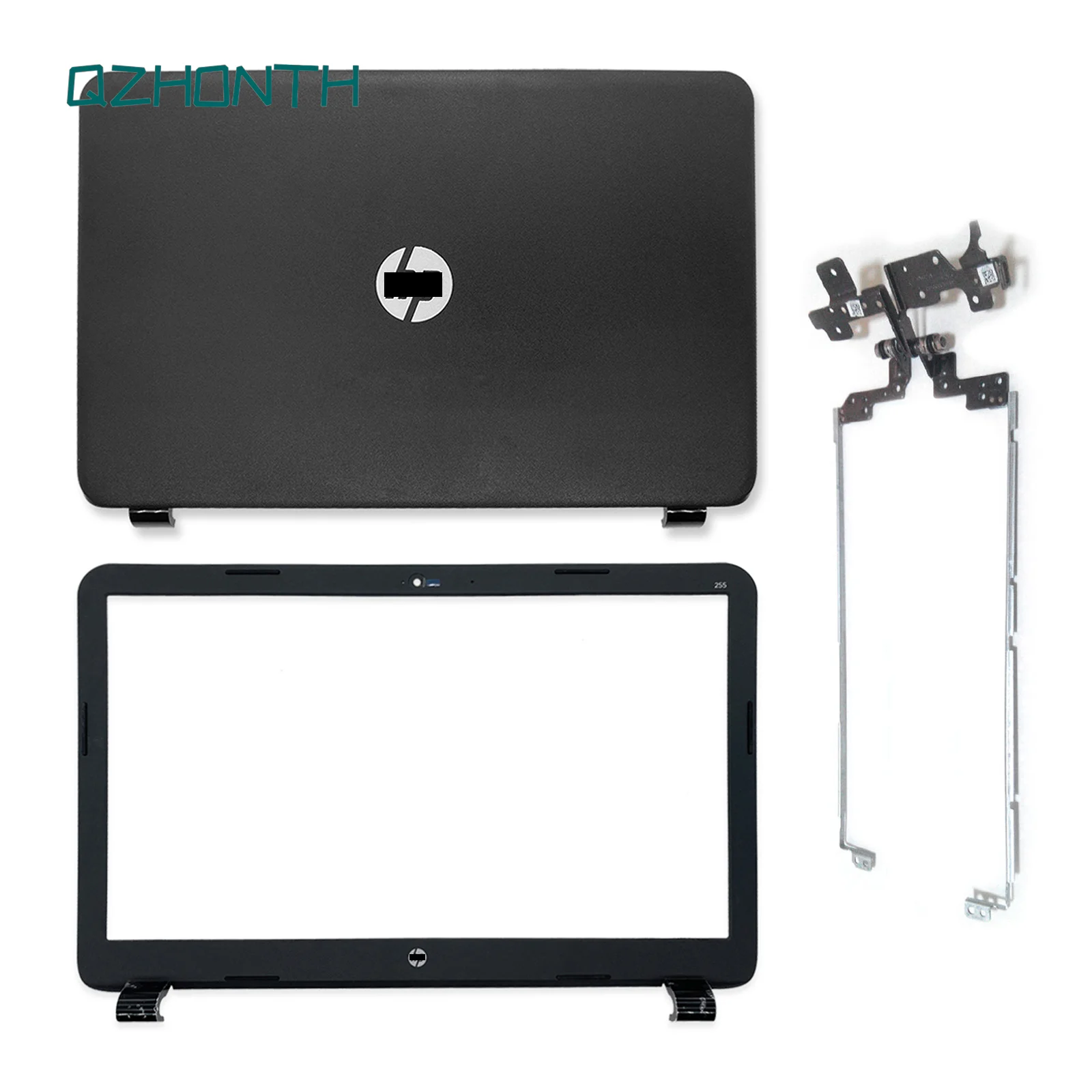 

New LCD Back Cover + Front Bezel + Hinges Set For HP 15-G 15-R 250 G3 (Matte Black Color)