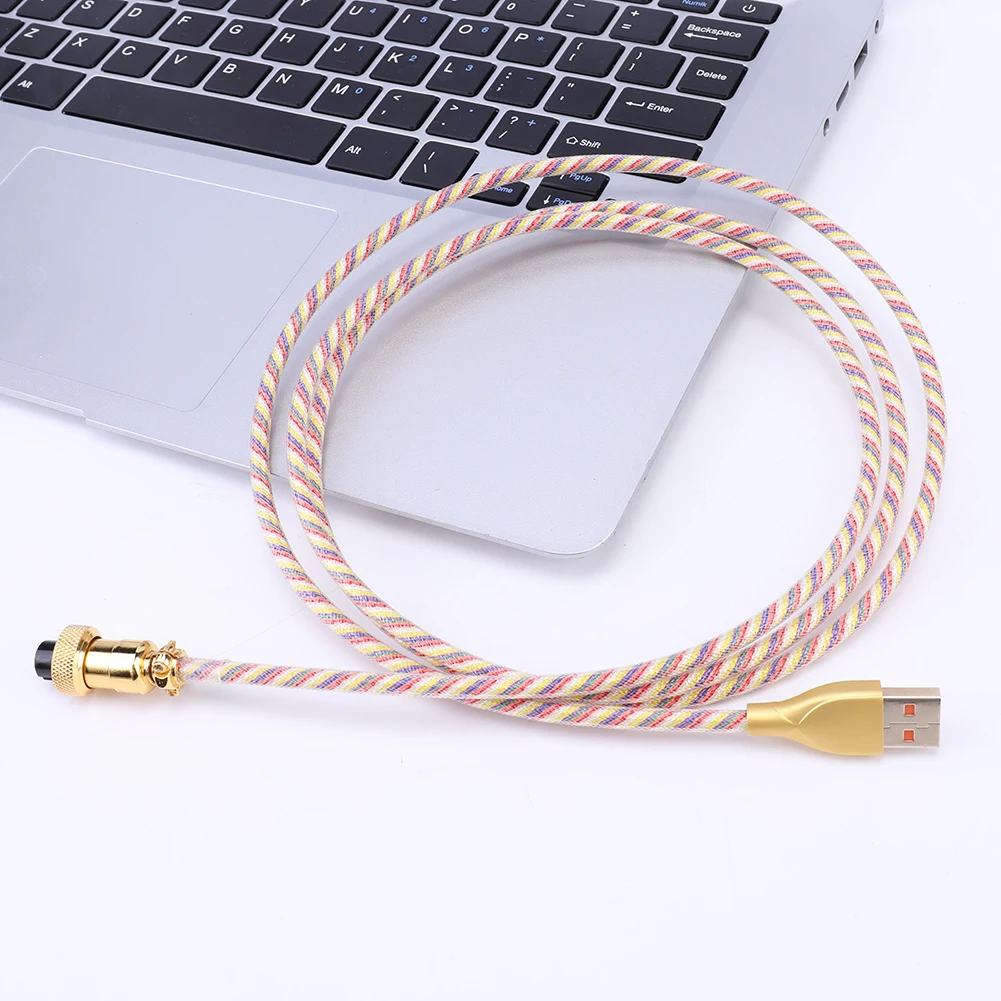 

Кабель usb-c, с механической клавиатурой, на пружине, комплекты авиационных кабелей для настольного компьютера