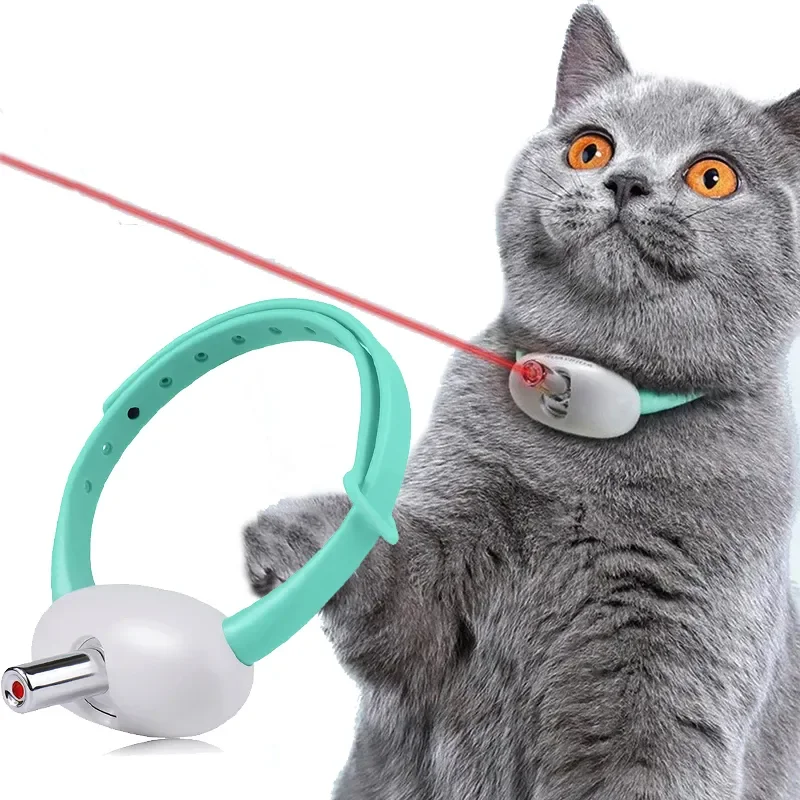 

Jouet Laser intelligent automatique pour chat, collier de jouet pour chat, chargement USB, jouets pour chaton, entraînement int