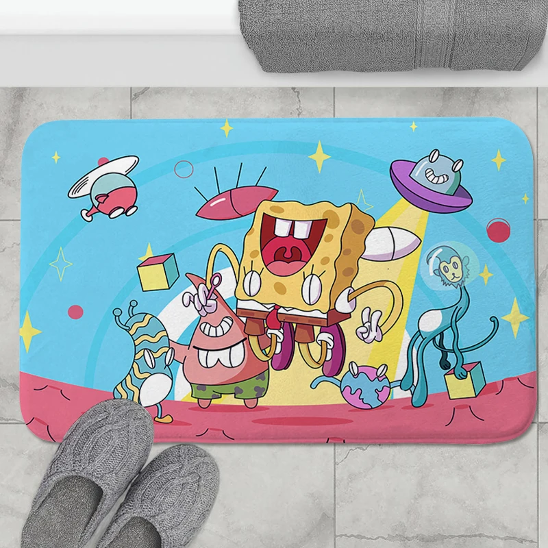 

SpongeBobs Non-slip Kitchen Mat Bath Mats Cute Rug Rugs Living Room Carpets Entrance Carpet Home Custom Foot Prayer Bathroom