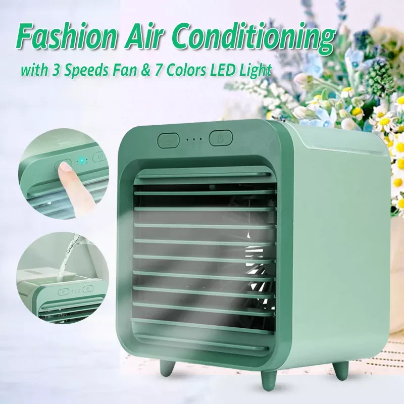

NEW2023 Portable Cooling Fan Mini USB Rechargeable Air Cooler Handheld Air Conditioner Humidifier Room Cooling Fan Home Air Cond