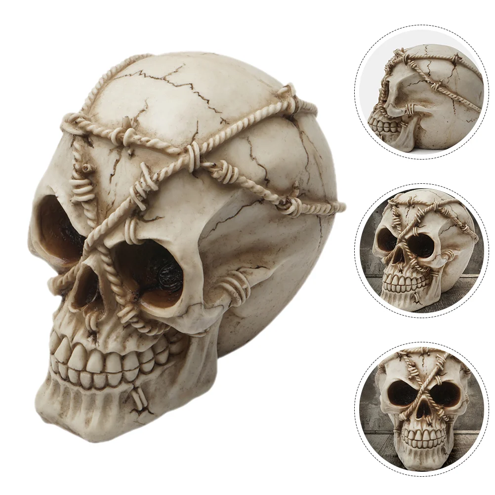 

Home Ornament Halloween Model Fake Resin Skulls Halloween Decor Haunted House Indoor Ornaments