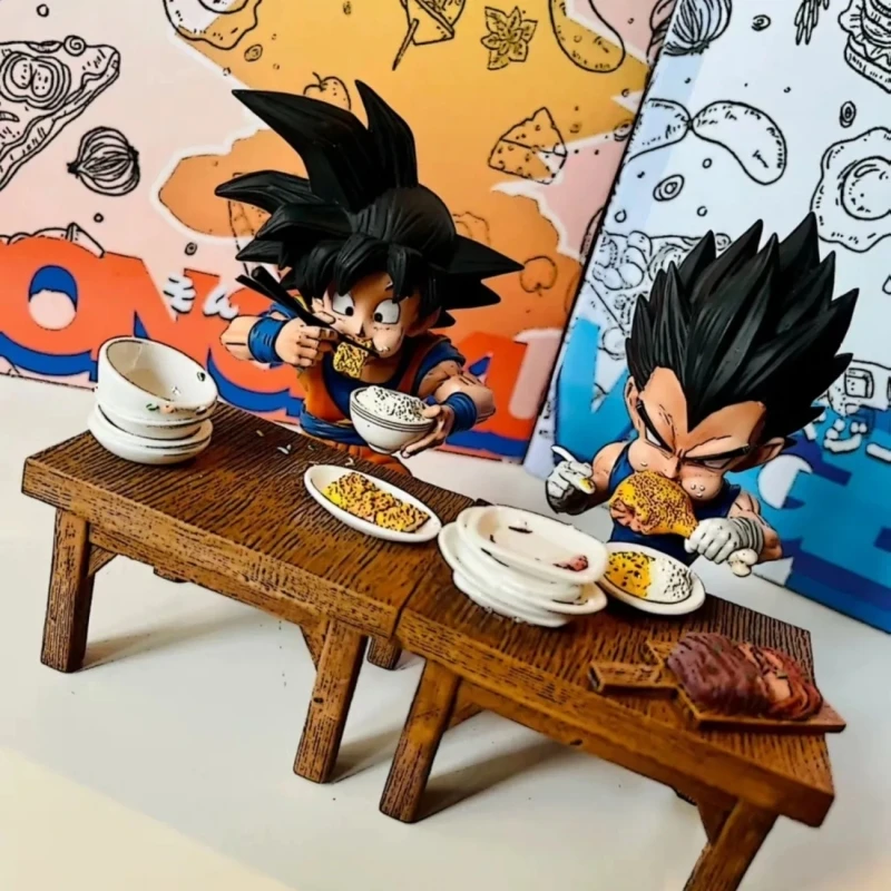 

8cm Dragon Ball Z Vegeta Figure Son Goku Eating Pvc Action Figures Collection Model Toys Children Christmas Gifts Presale