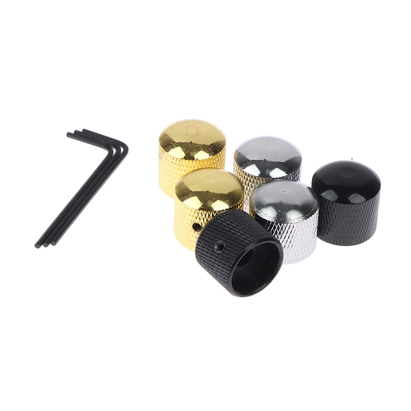 

6MM Metal Dome Tone Guitar Volume Tone Knobs Potentiometer Control Knobs For Electric Guitar Bass
