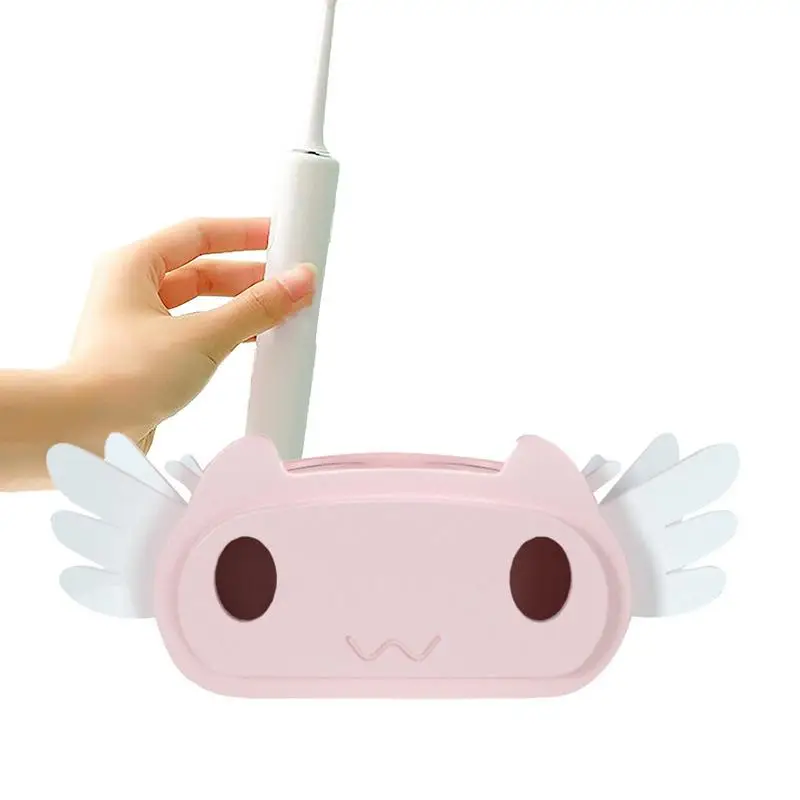 

Elf Electric Toothbrush Holder Cartoon Cute Elf Organizer 2 Cups Electric Toothbrush Holder Wall-Mounted Double Hole Organizer