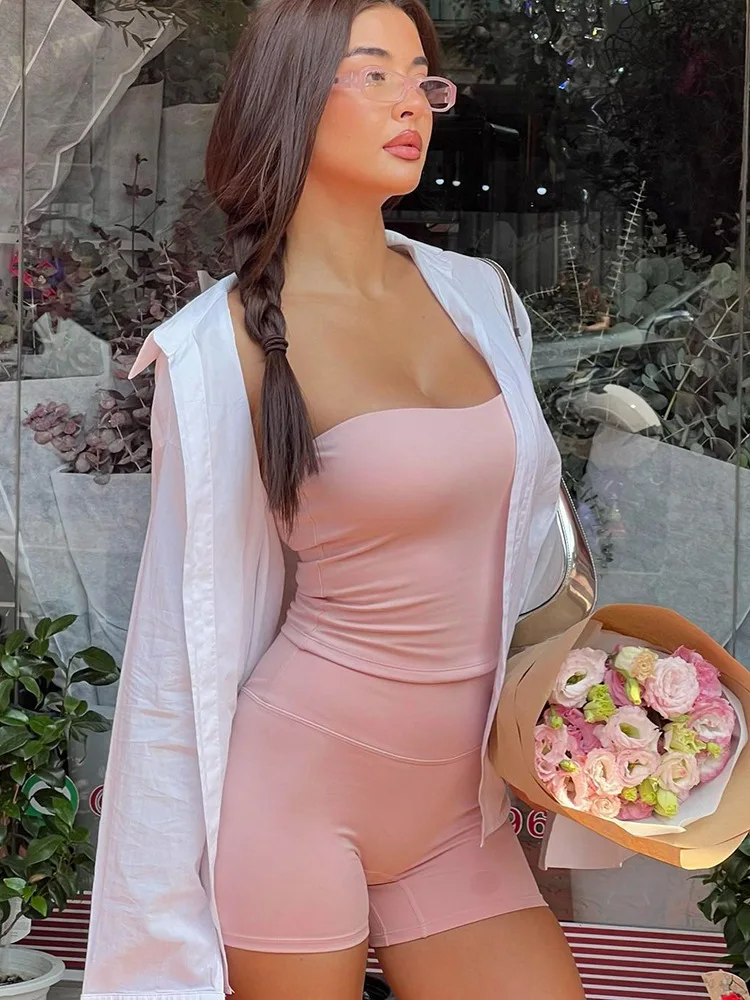 Однотонные шорты Absobe блестящий топ-труба с вырезом лодочкой узкие брюки высокой