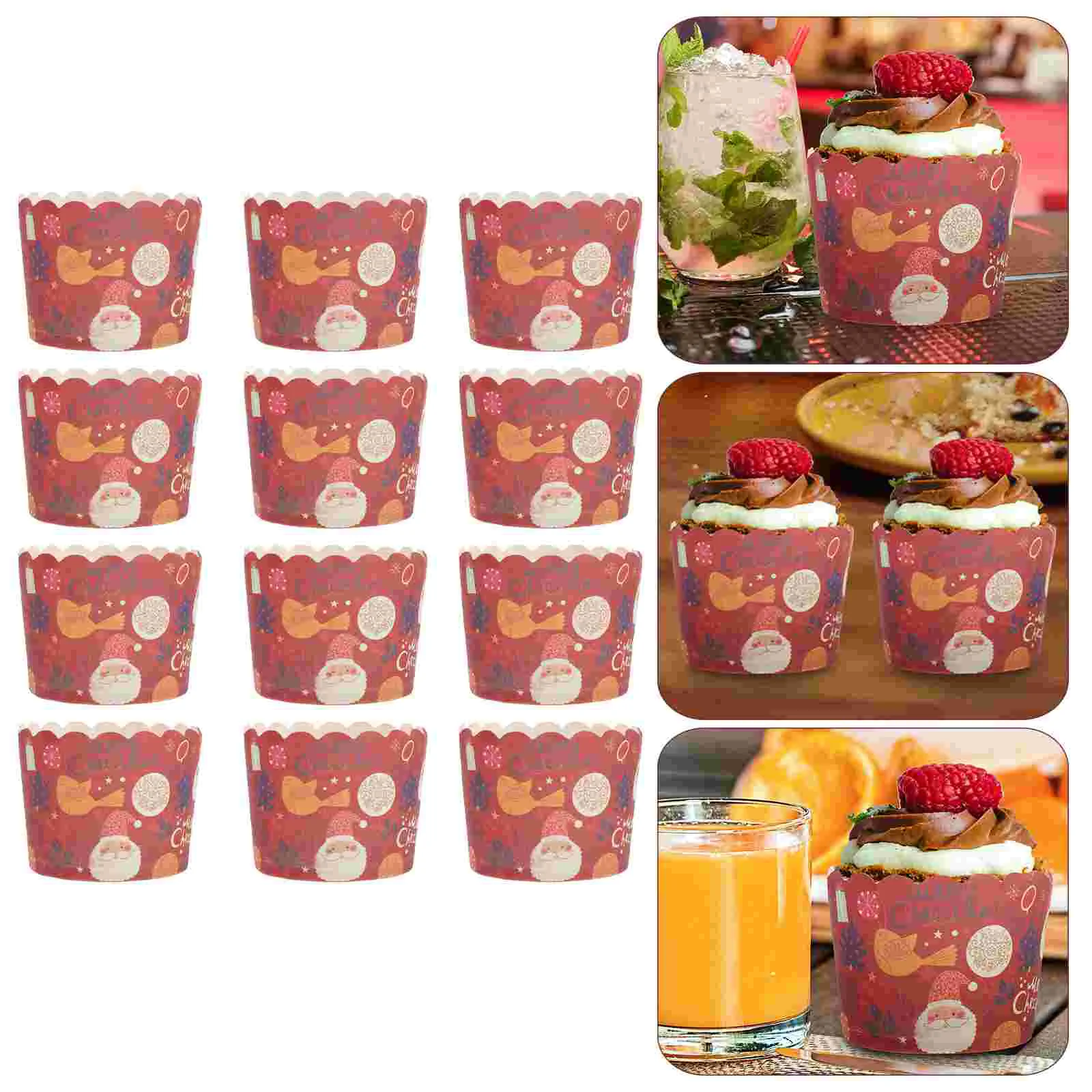 

Christmas Baking Cups Cupcake Cup Liners Candy Muffin Abake Wave Holiday Supplies Paper Cakemini Decorations Wrappers