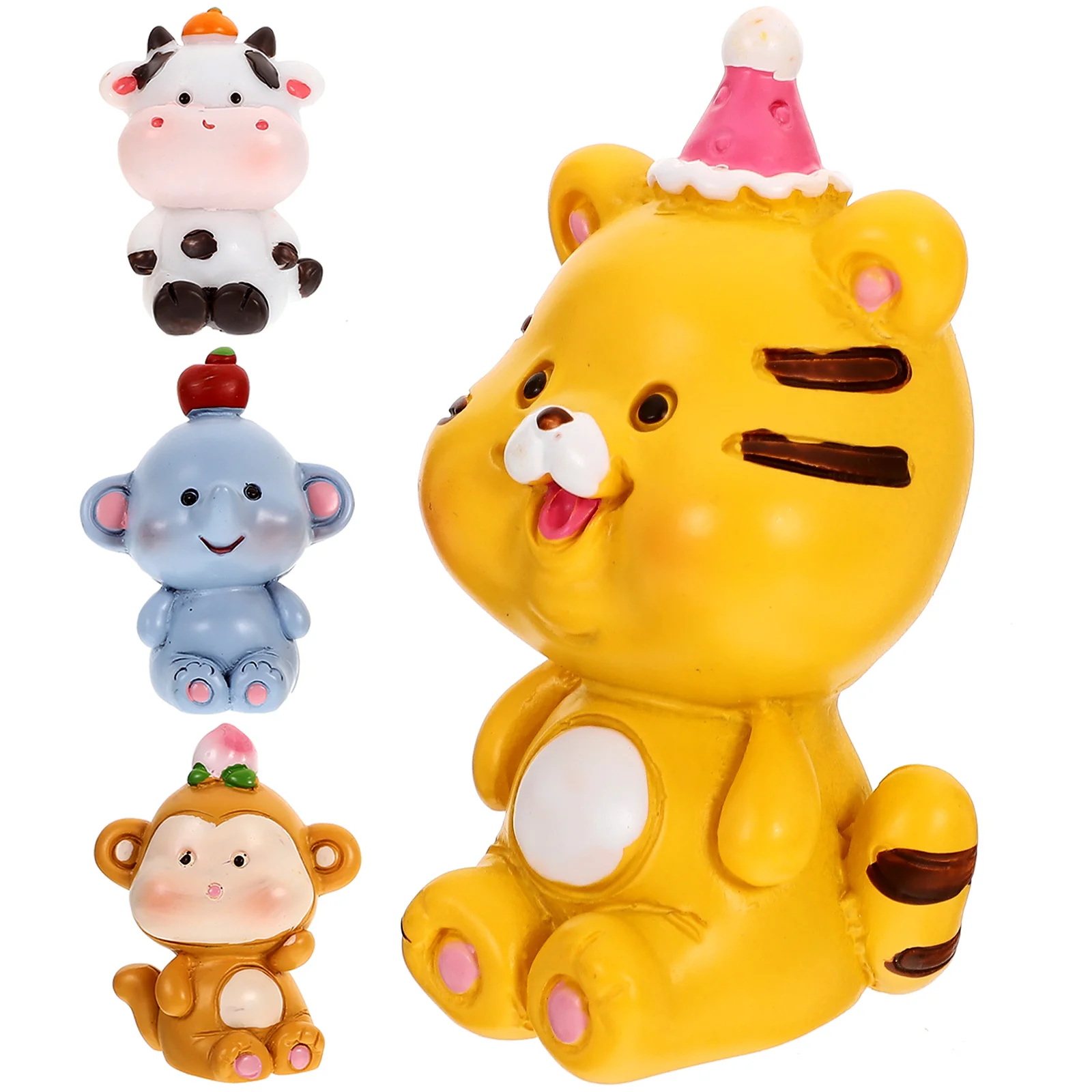 

Animal Cake Decoration Pick Miniature Figurines Decorations Cartoon Ornaments Micro Landscape