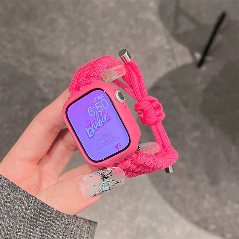 

Ремешок Y2k для Apple Watch Ultra Band, Корея, шнур для iWatch Series 8 SE 7 6 5, 49 мм 44 мм 45 мм 41 мм 40 42 мм 38