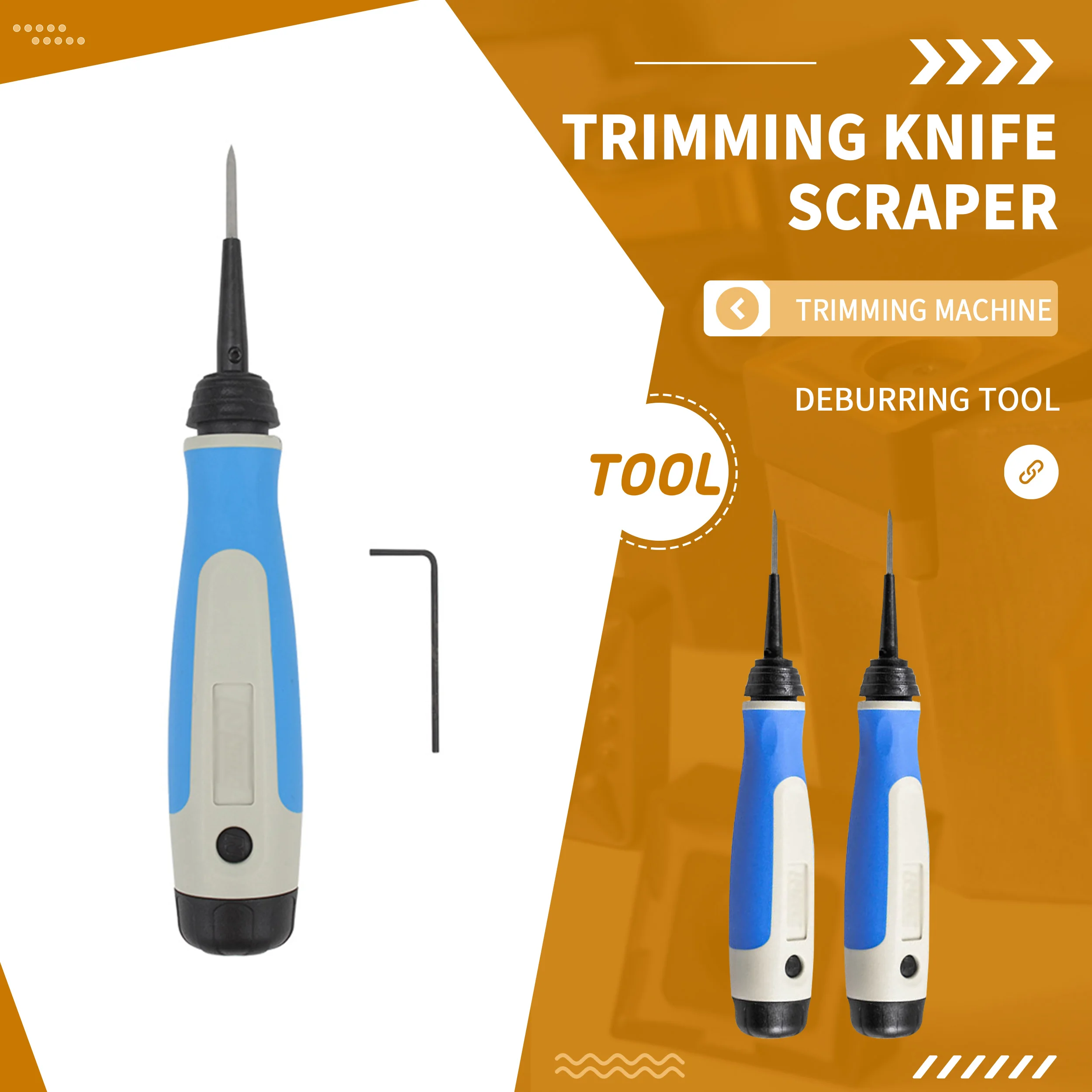 

Trimming Knife NG3700 Mini Adjustable Lengthened Triangle Scraper Intersection Scraping Plane High-quality Deburring Knife Tools