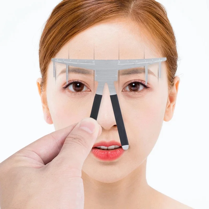 

2021 New Microblading Eyebrow Tattoo Stencil Ruler Balance Shaper Template Definition Permanent Makeup 3D Kit