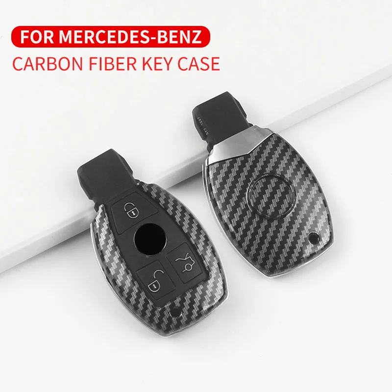 

Carbon Fiber Car Key Cover Cover for Mercedes Benz A B C E GL S Glk CLS Class AMG W204 W205 W212 W463 W176 Remote Control Cover