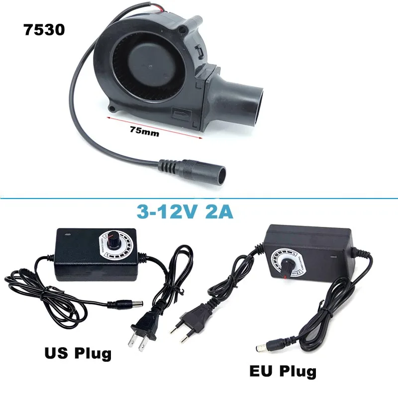 Вентилятор-кулер 70x35 мм 12 В регулятор переменной скорости электроэнергии для