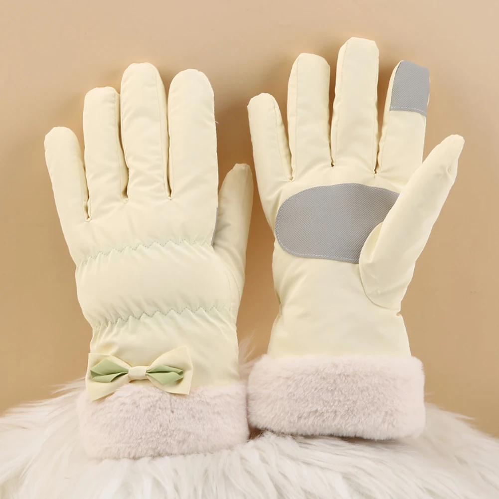 

Лыжные перчатки для альпинизма, теплые зимние женские перчатки 1 пара для активного отдыха на лыжах, флисовые перчатки для сенсорных экрано...