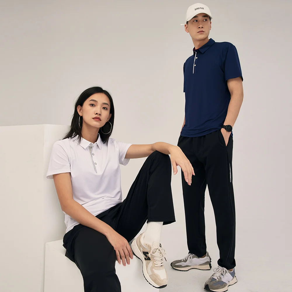 Рубашка-поло мужская с коротким рукавом дышащая городская повседневная одежда