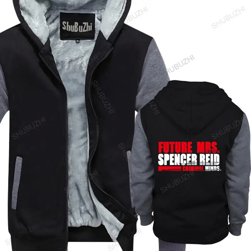 

Men streetwear hooded zipper Future Mrs Spencer Reid Quote Criminal Minds mens shubuzhi fleece hoodies