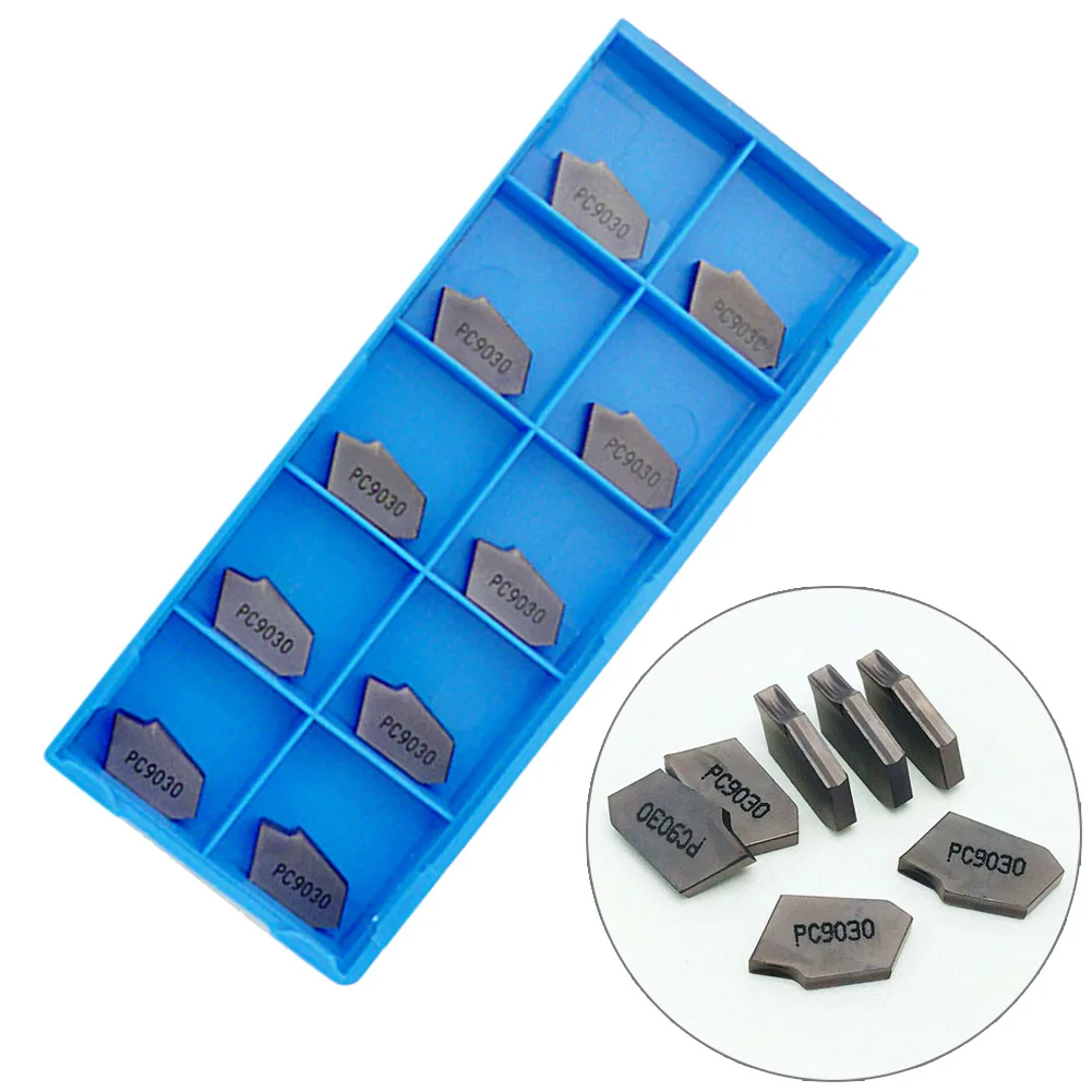 

10Pcs SP200 PC9030 Insert 2mm Cutting Wide CNC Cut-Off Grooving Carbide Insert For MGEHR/L Semi-finishing Finishing Insert