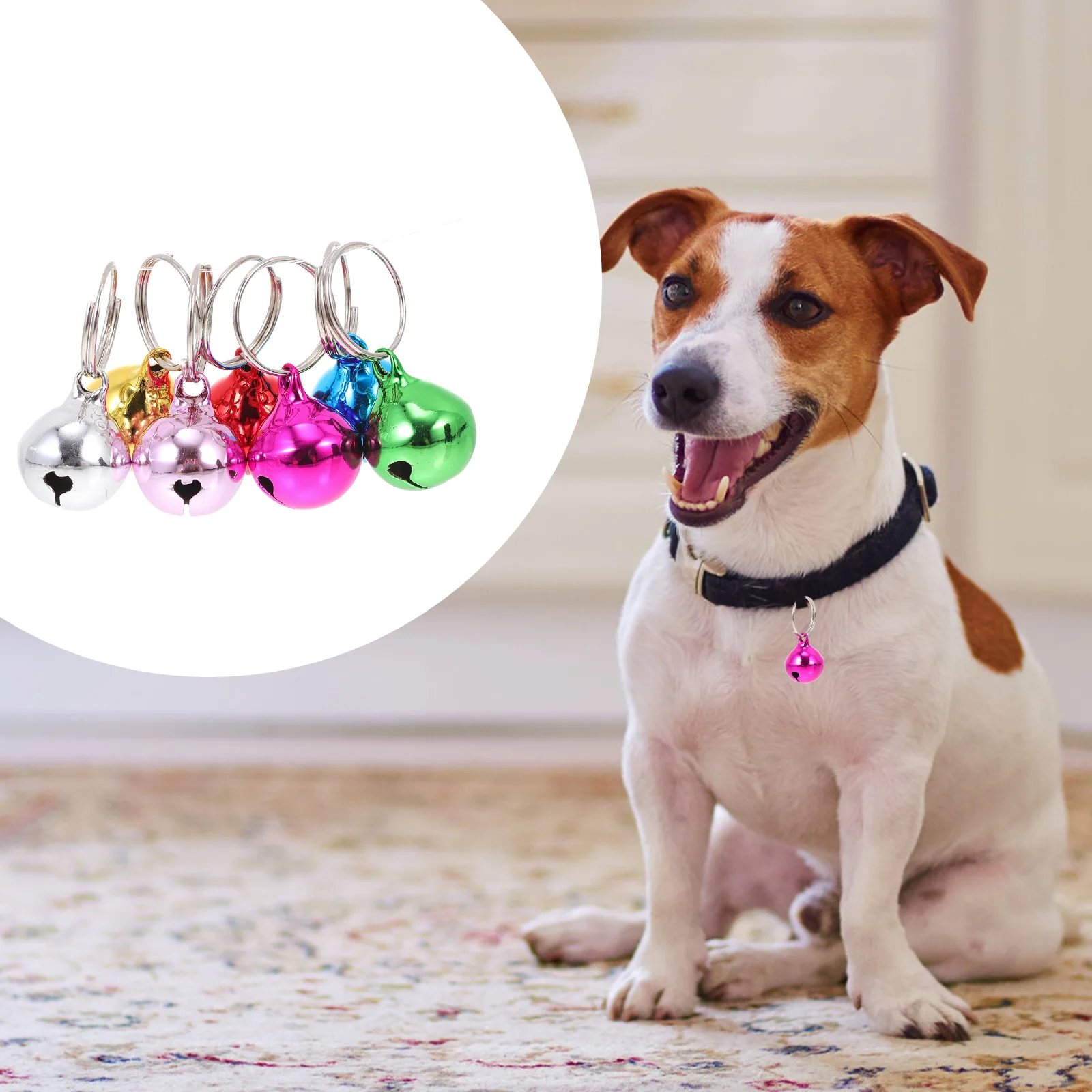 

24 Pcs Pet Bell Accessories Puppies Collars Adorable Dog Bells Accessory Doorbell Cat Replaceable Multi-function Metal