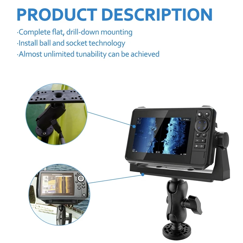 Универсальный поворотный подставка для лодки Marine Kayka Electronic Fish Finder Mount Fishfinder Plate
