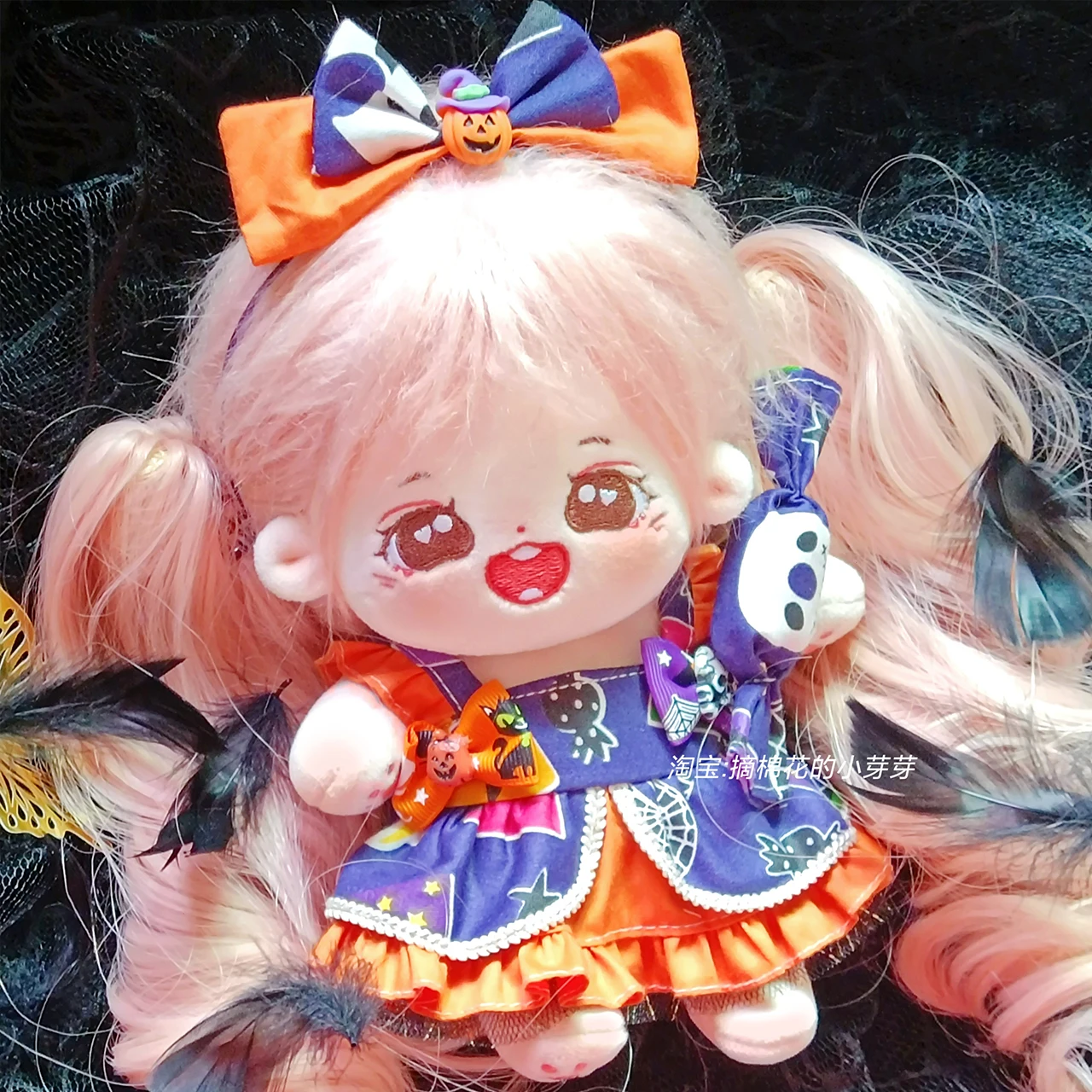 

No Attribute All Saints' Day Troublemaker Suit Cute Bow Tie Headdress Baby Clothes 20cm Plush Doll Change Clothes Outfit Gifts