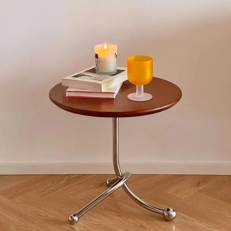 Круглый металлический приставной столик мебель для гостиной стеллаж хранения