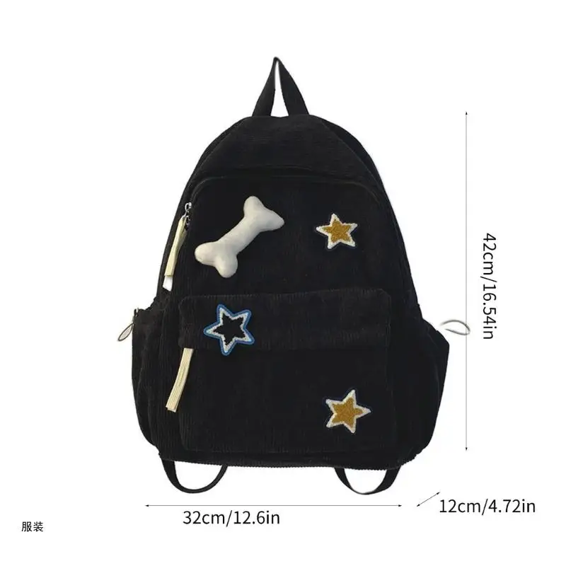 D0UD Стильный эстетический рюкзак со звездным узором сумка для книг ноутбука