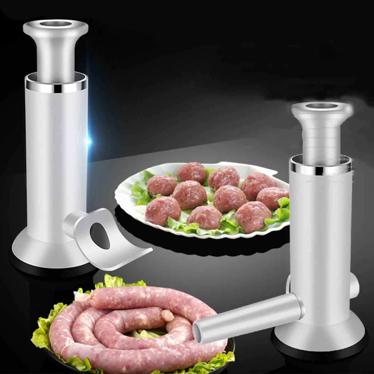 

Sausage Maker Manual Sausage Stuffer Plastic Meat Filler Household Vertical Sausage Maker Tool Large Capacity Meatball Filler
