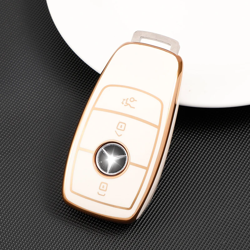 

TPU Car Remote Key Case Cover for Mercedes Benz A C E S G Class GLC CLE CLA W177 W205 W213 W222 X167 AMG Key Shell Holder