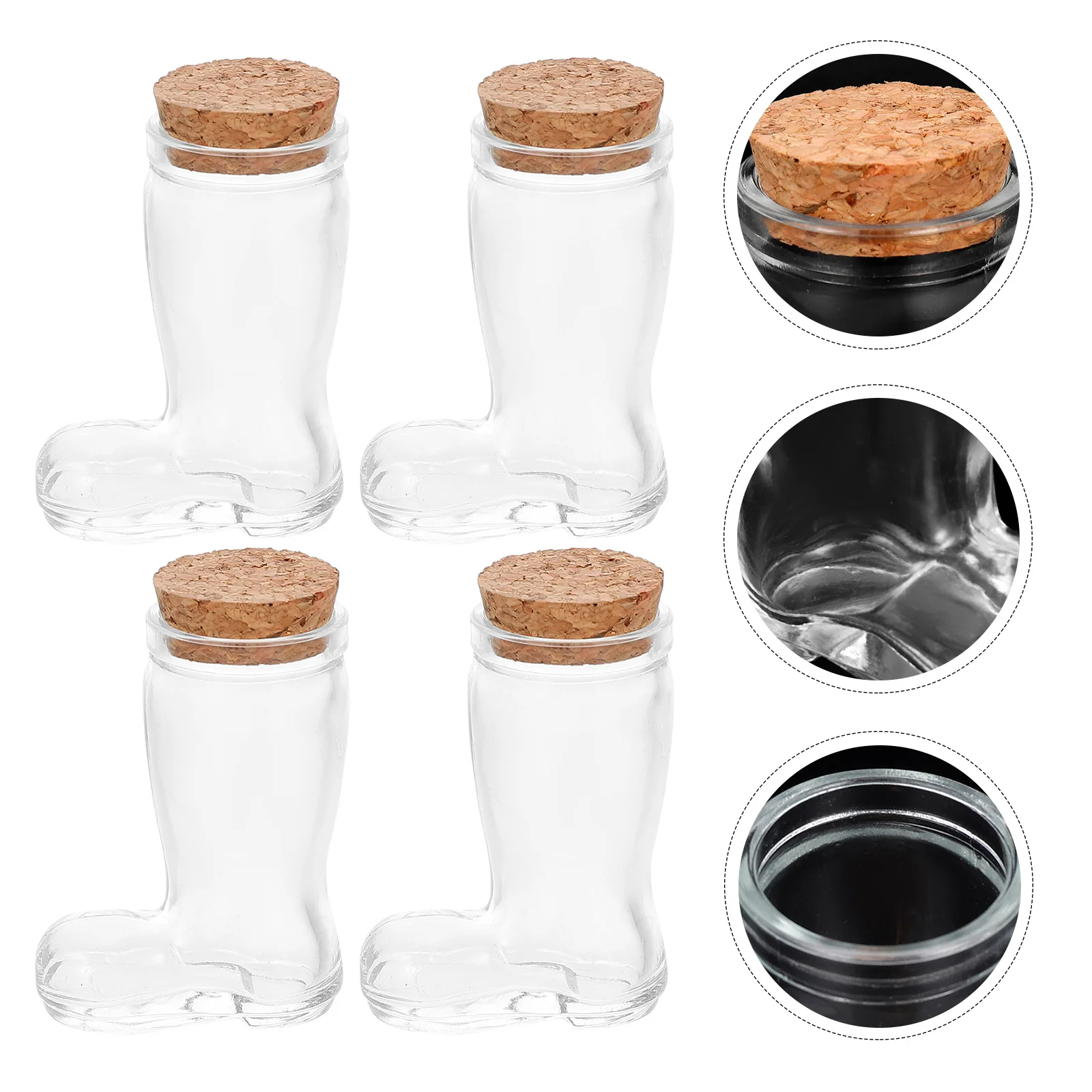 

Bottles Jar Mini Tiny Bottle Party Cork Cowboy Favor Jars Vials Clear Decorations Boot Container Gift Storage Containers