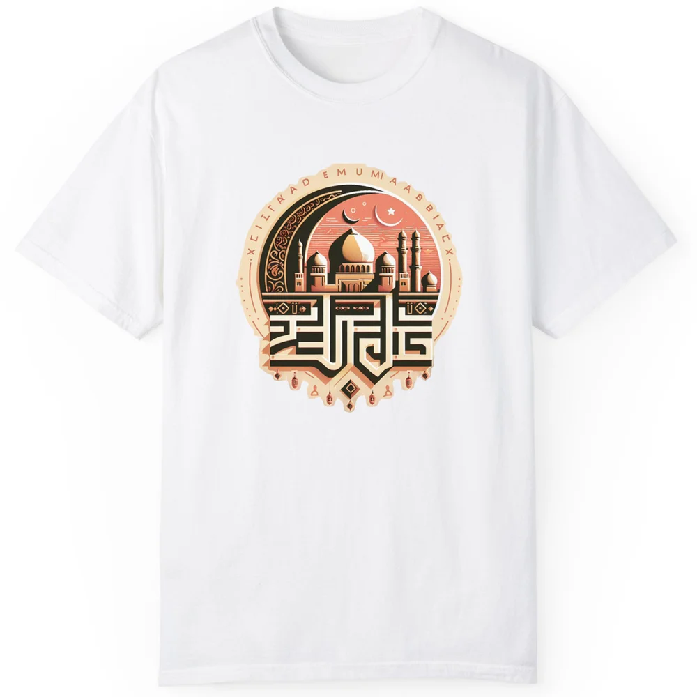 Ид Мубарак Флаер Мухарам Модная подарочная футболка унисекс S-5XL