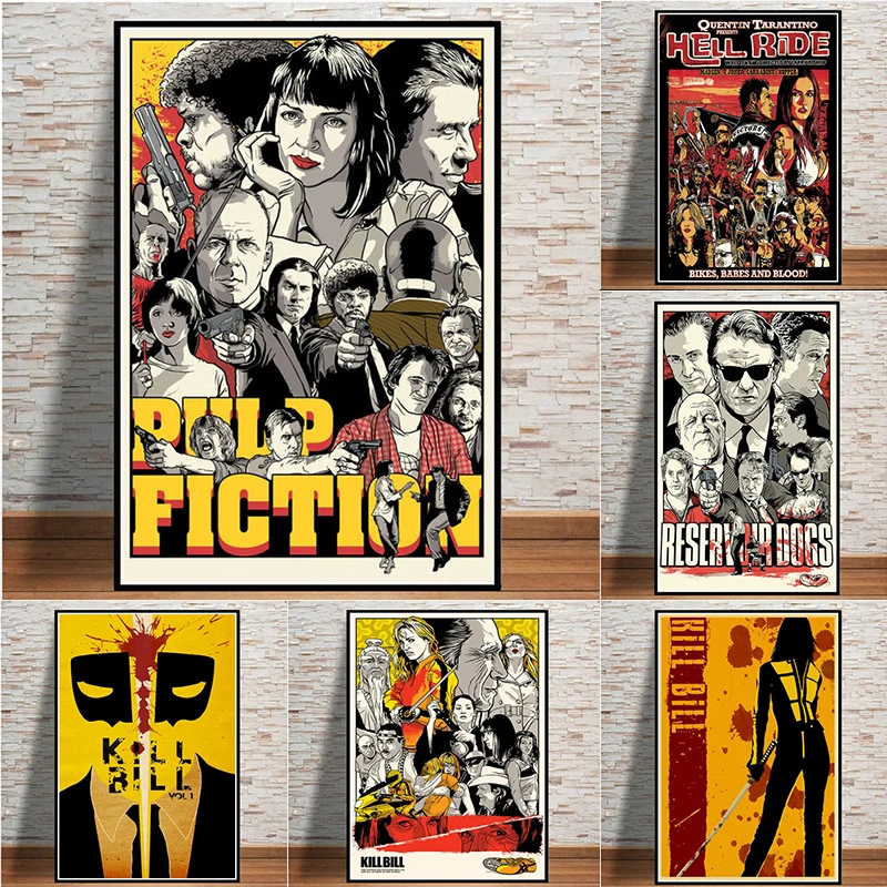 Кинопостеры и принты Kill Bill Pulp для художественной литературы Картина на холсте
