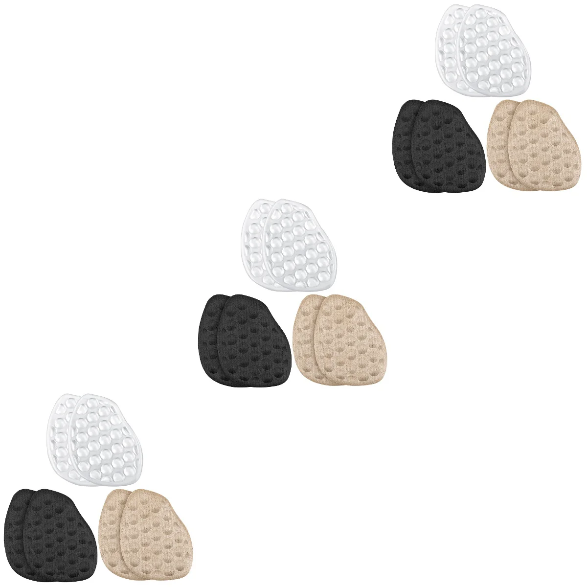 

9 Pairs High Heels Forefoot Pad Metatarsal Cushions Pads Shoe Inserts Gel Nonslip Half Women Miss Girls
