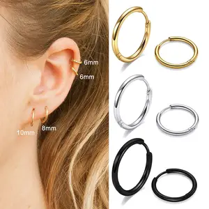 Vintage Gold Plated Chunky Dome Drop Earrings for Women Glossy Stainless  Steel Thick Teardrop Earrings Dupes Lightweight Hoops