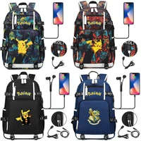 anime backpack school anime pokemon go game pikachu boys girls fashion backpacks laptop large capacity schoolbag travel bag