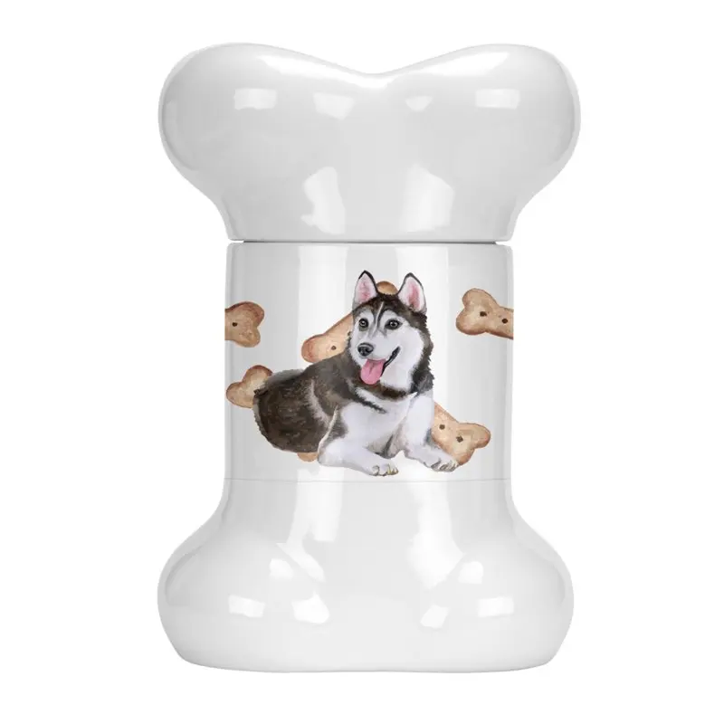 

Siberian Husky 2 Bone Shaped Treat Jar, , multicolor Pastry bag Piping bag Cake decoration Piping nozle Russian piping tips Pip