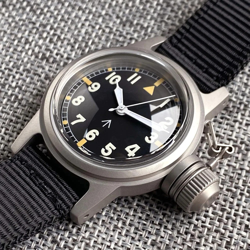 Фото Tandorio 36MM Frogman Army Miyota 8215 Автоматические часы для мужчин, водонепроницаемость 200 м, люминесцентное покрытие, куполообразное сапфировое стекло, военные дайверские часы. №4