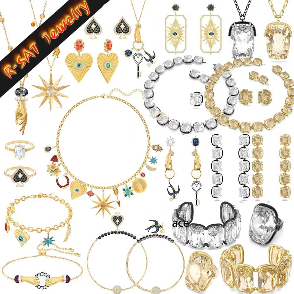 

Оригинальный Лебедь 2023 новый тренд австрийский хрусталь комплект ювелирных изделий Подвески TAROT магические серьги ожерелья браслеты вечерние для женщин Подарки