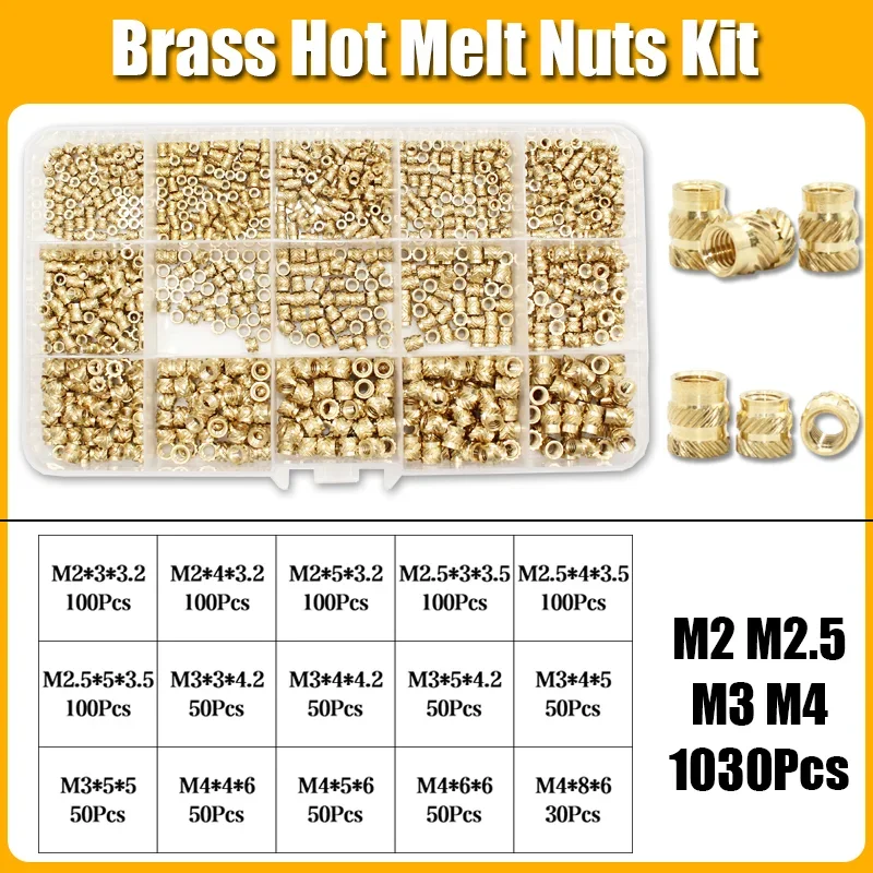 

Латунные вставные гайки YMAX M2-M8