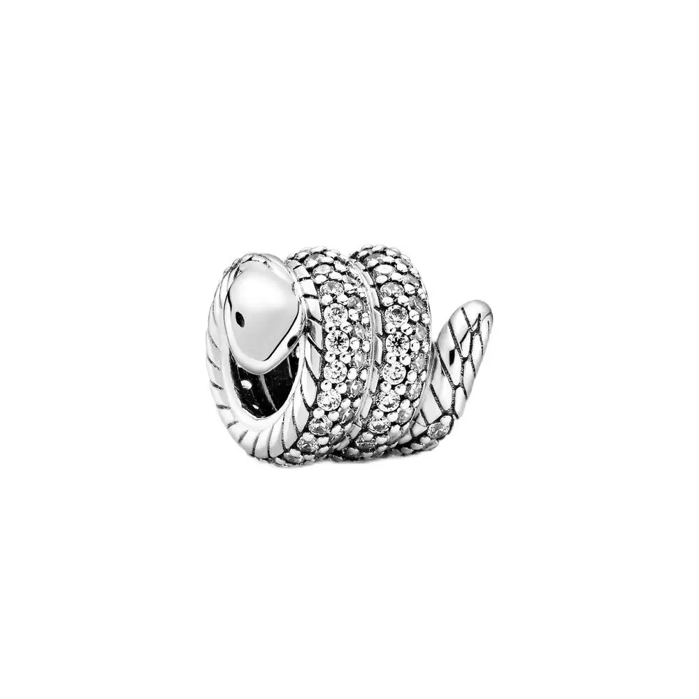 

Sparkling Wrapped Snake Charm Fit Original Pandora Charms Bracelet & Bangle Charm Pendant Jewelry