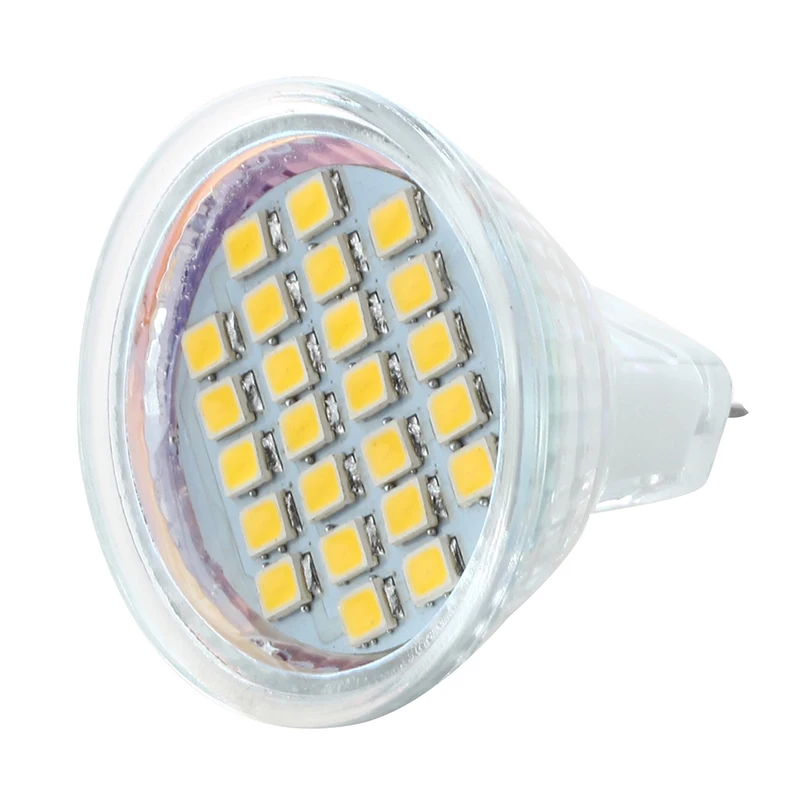 

Светодиодная лампа MR11 24 3528 SMD, цвет теплый белый, DC 12V