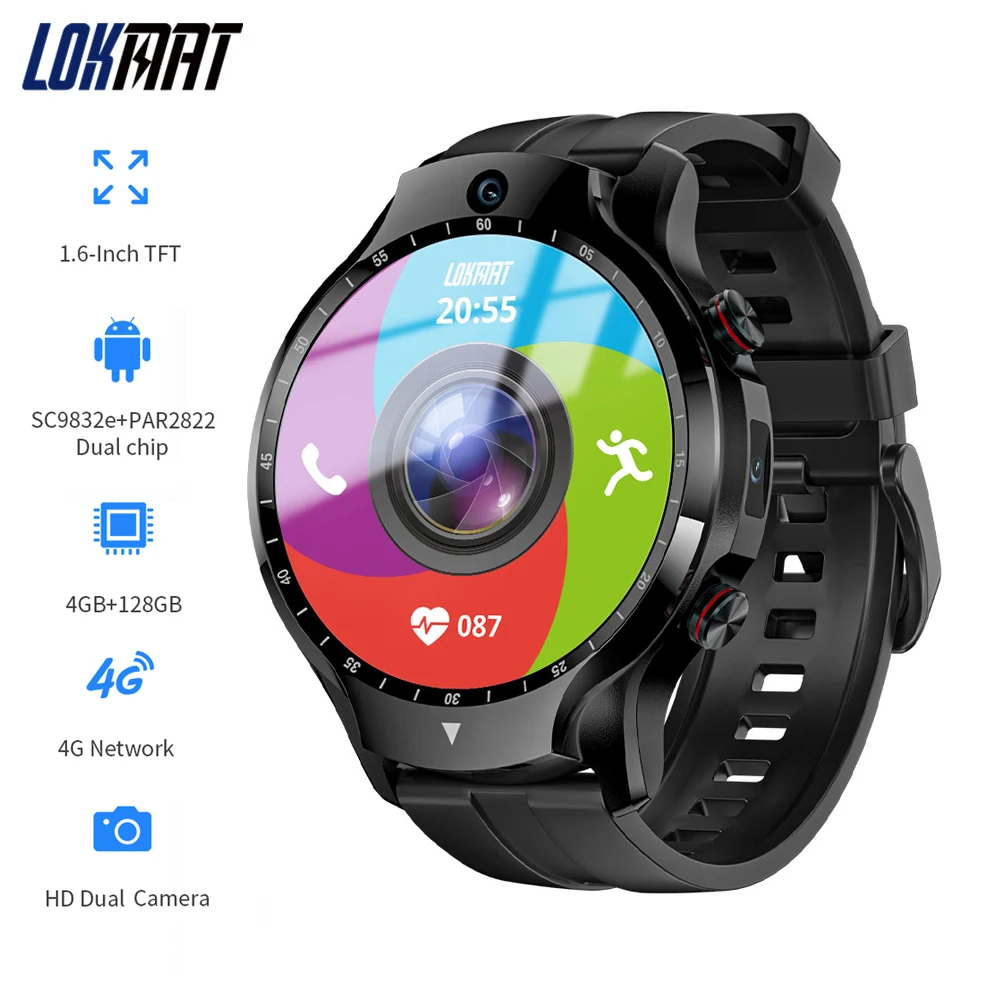 Смарт-часы LOKMAT APPLLP 5 1 6 дюйма 4 + 128 ГБ GPS |