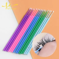 hl 100pcslot disposable eyelash brushes swab microbrushes individual lash extension supplies for eyelash extension tools