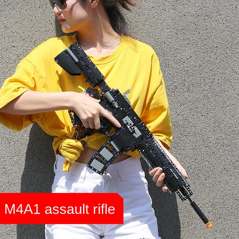 

High-tech Guns MP5 98K Sniper Rifle Gun M4A1 Model Building Blocks Bricks PUBG Military SWAT Weapon Toys